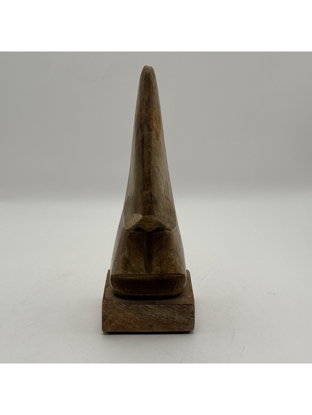 Eyeglass Glasses Holder Carved Wood Wooden Nose Face Shaped Stand